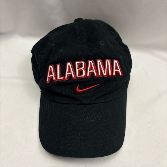 Nike Alabama Crimson Tide Heritage86 Black Adjustable Hat Cap SEC - Picture 2 of 10